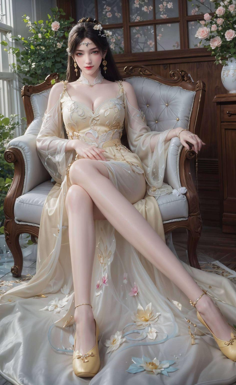 瞬间提升格调来看看这款黑衣金瓶儿高清壁纸吧！神秘黑衣