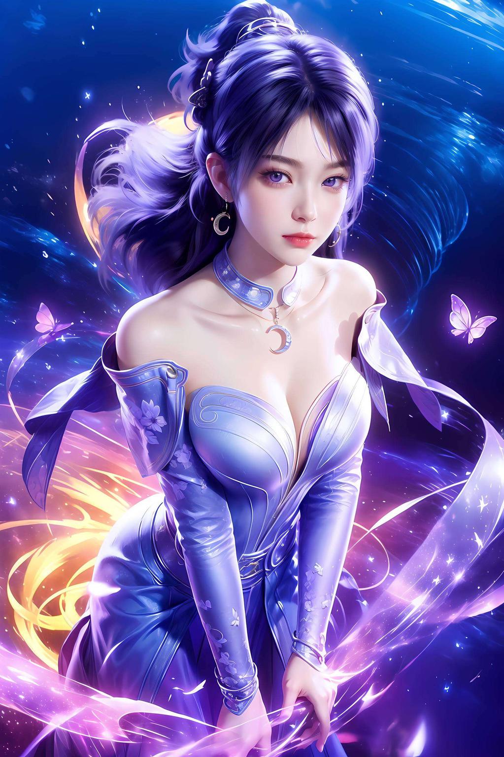 电脑锁屏瞬间变身动漫迷的梦幻桌面！姬紫月的美眸如星辰