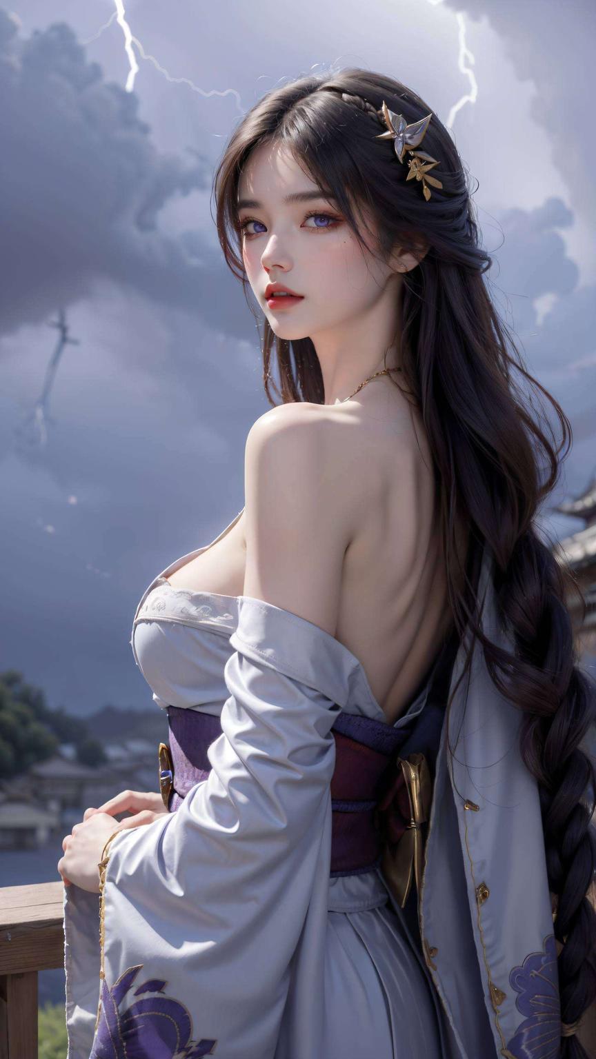 雷电将军壁纸震撼登场！画面细腻电光石火