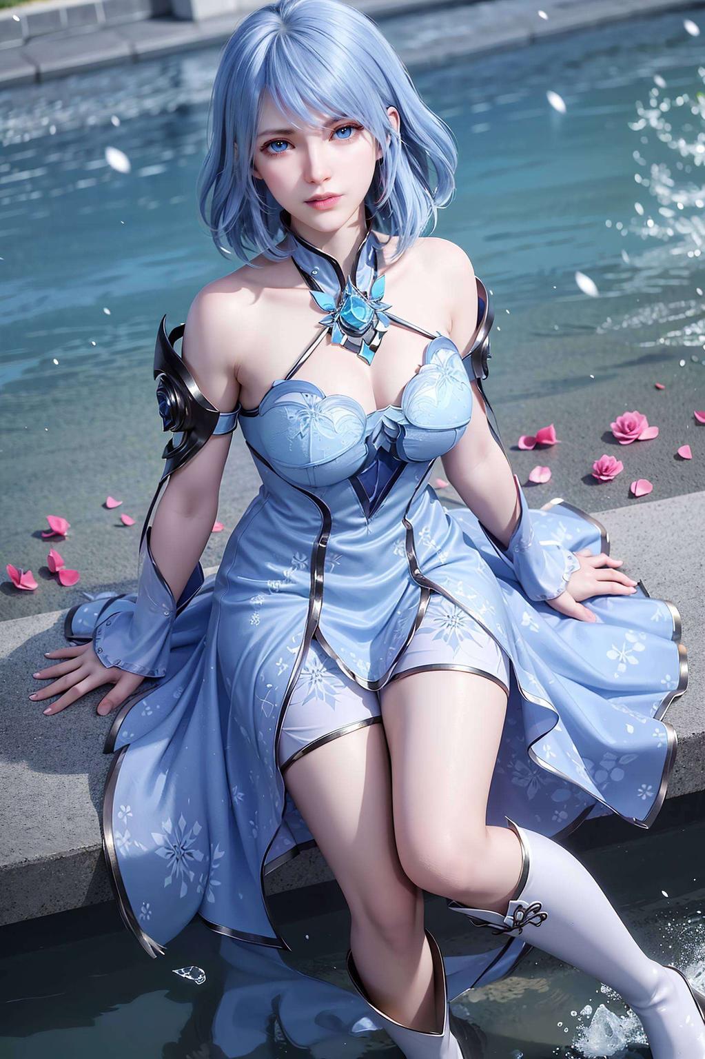 你的电脑也能拥有绝美背景！水冰儿清冷如冰