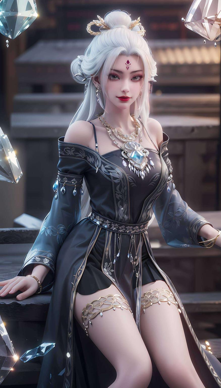 清新每一刻！小白旧建模壁纸