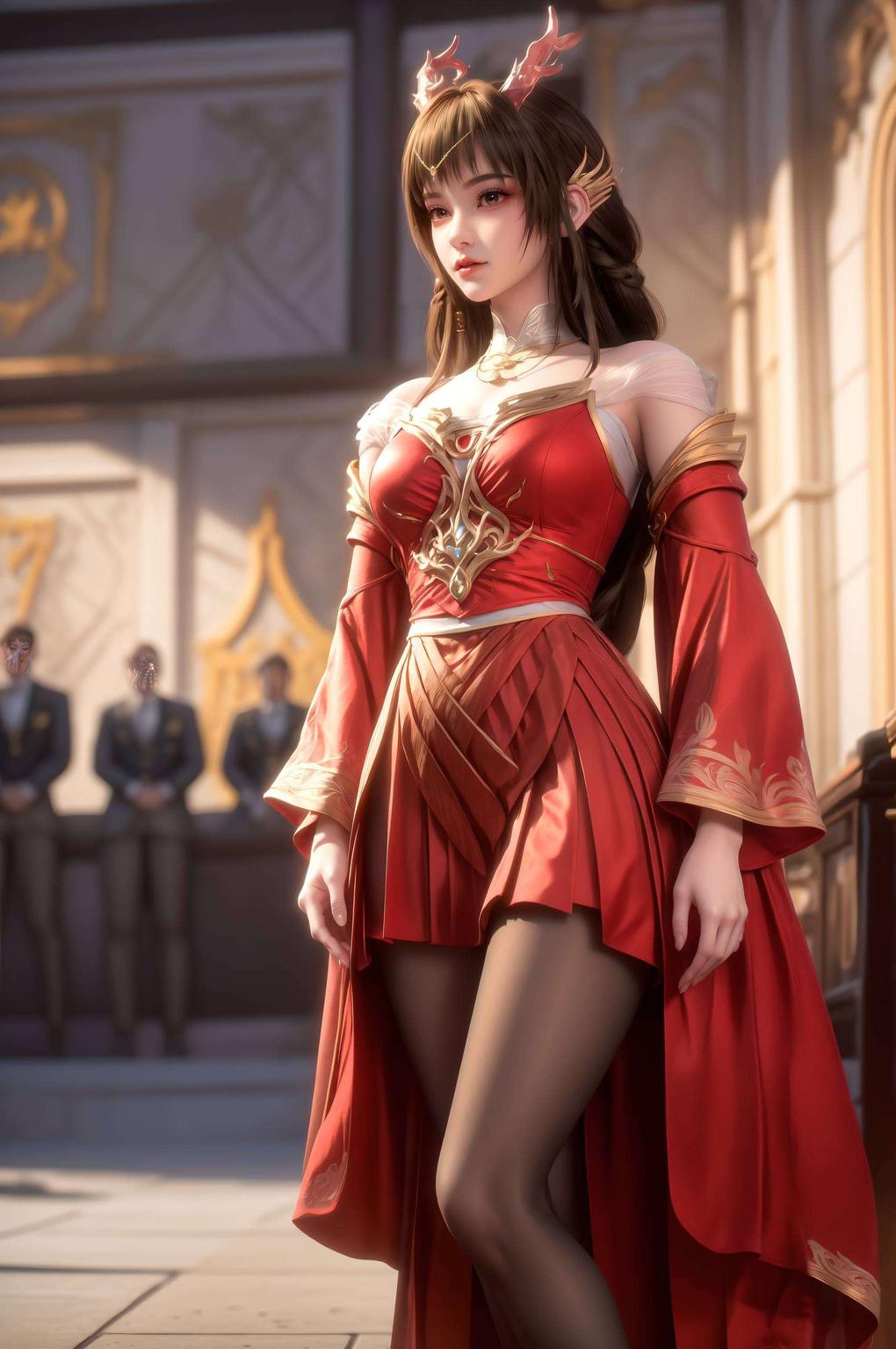 这苹果壁纸简直绝了！看这震撼的精细度国漫女神云落ai简直美得不可方物